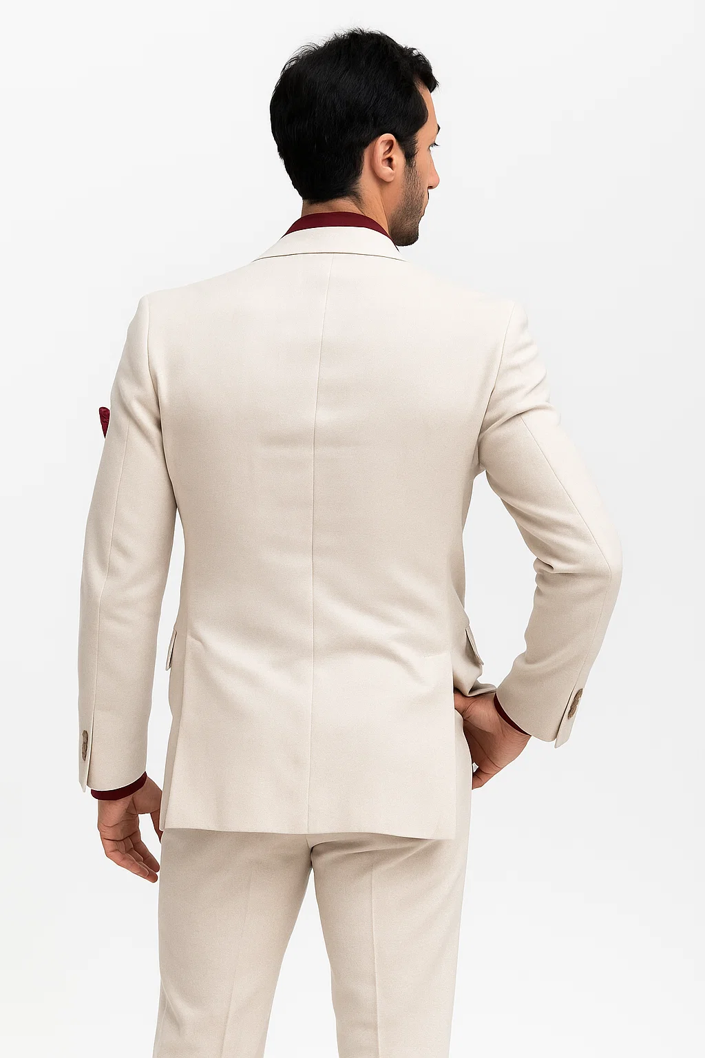 White Suit + Red Shirt