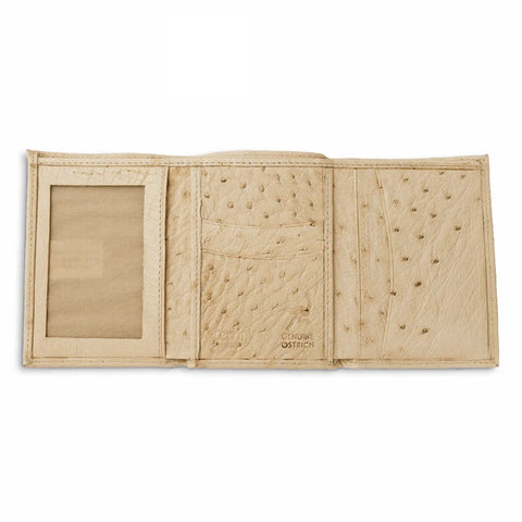 Ferrini Smooth Ostrich Trifold Winter White