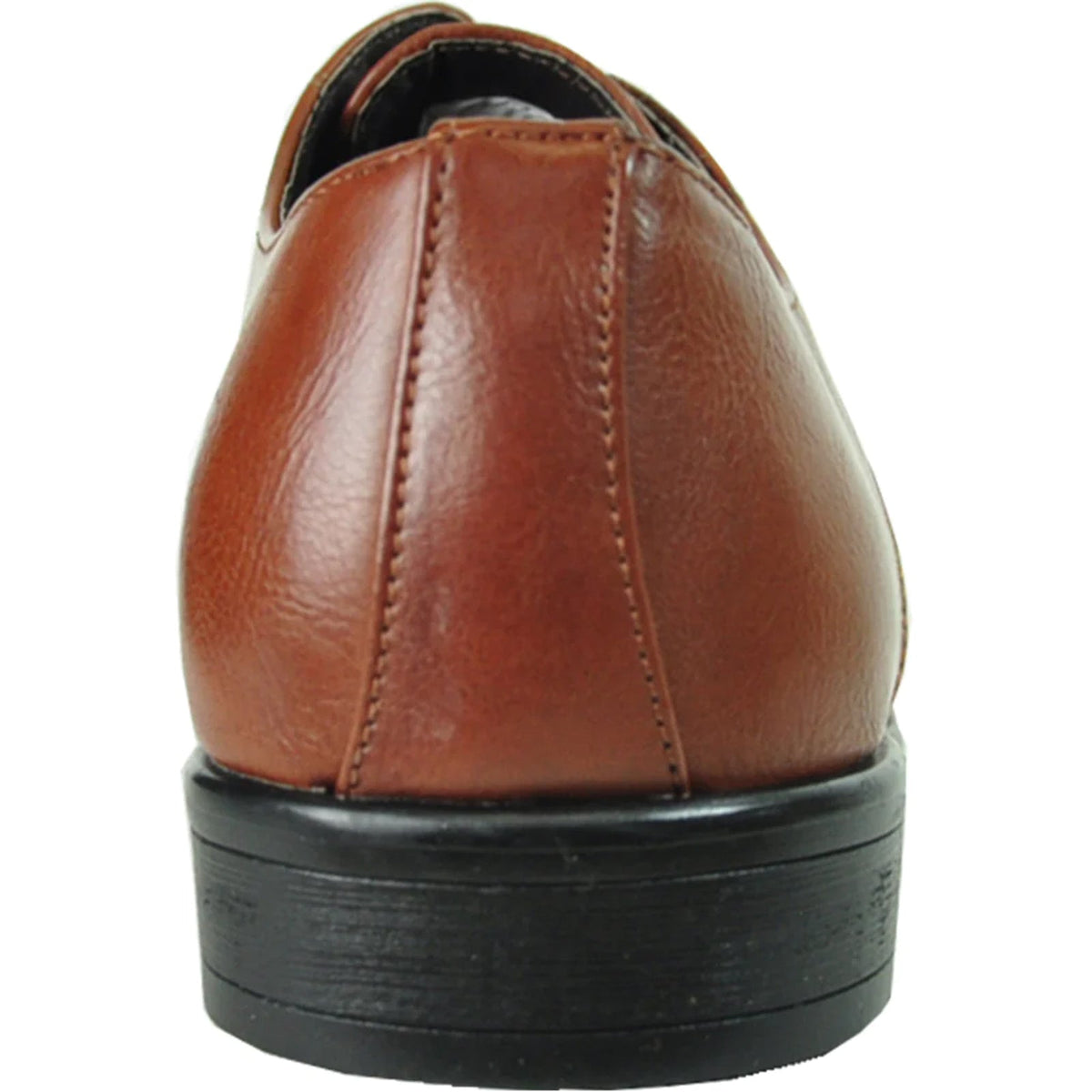 Bravo Mens Pointed Plain Toe Oxford Dress Shoe in Brown