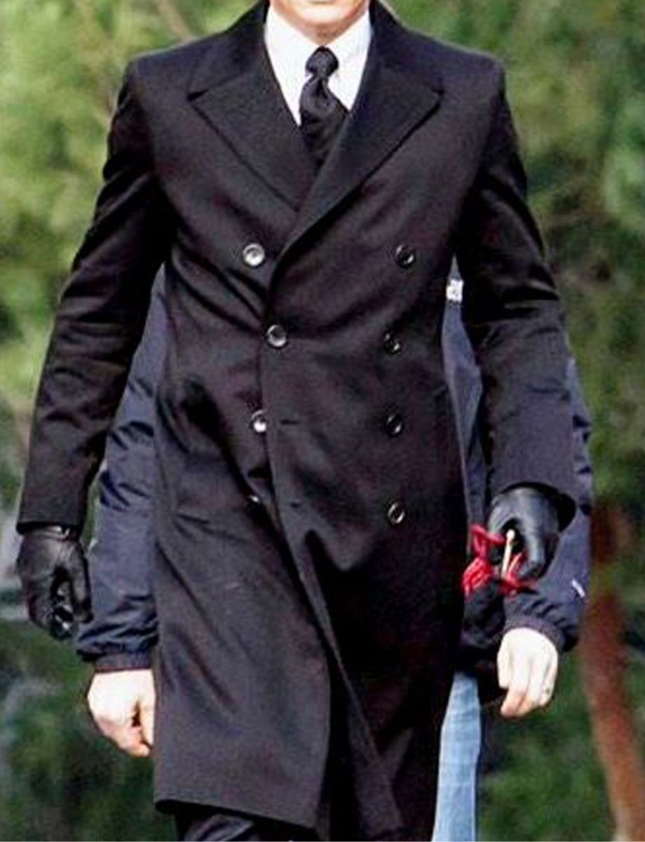 Men’s James Bond Spectre Style Black Trench Coat – Premium Long Overcoat