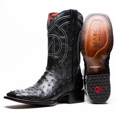marco-di-milano-alabama-black-ostrich-quill-square-toe-cowboy-boots