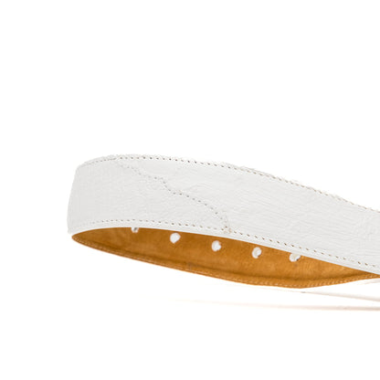 Marco Di Milano Alessio Belt White Leather Loafers