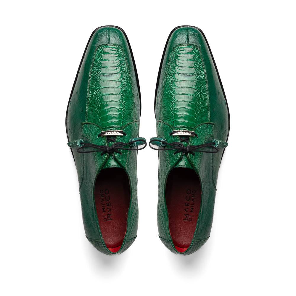 Marco Di Milano Andretti Green Lemon Ostrich Leg Dress Shoes
