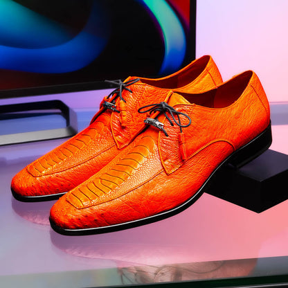 Marco_Di_Milano Andretti Orange Leather Shoe