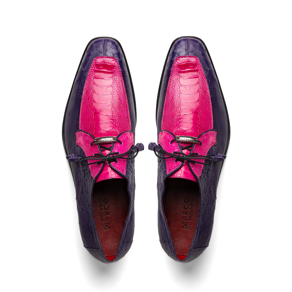 Marco Di Milano Andretti Pink / Purple Ostrich Leg Shoes
