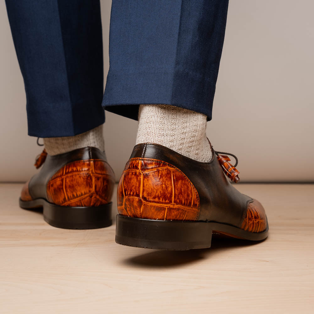 Marco Di Milano Anzio Rustic Brandy Leather Shoe
