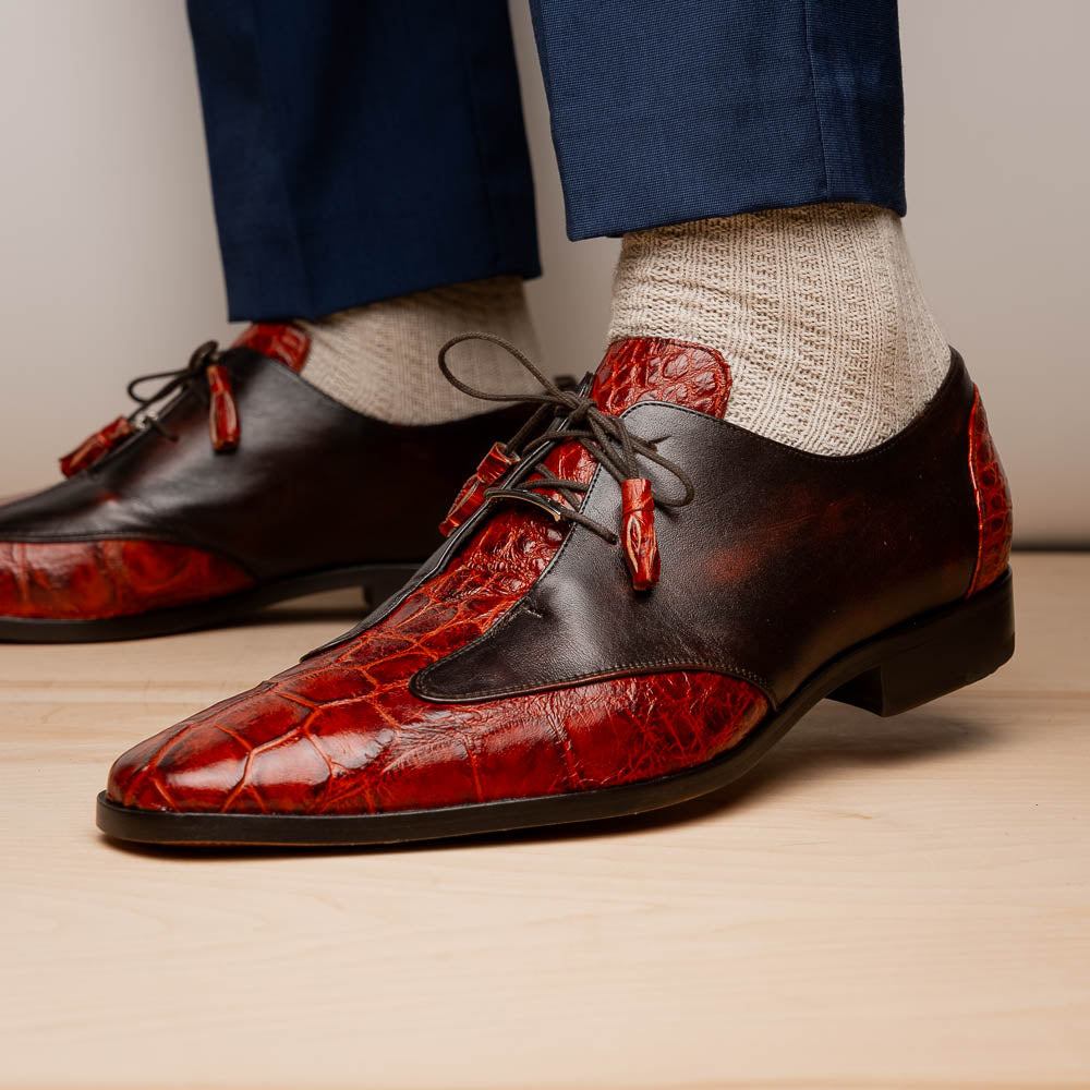 Marco Di Milano Anzio: Rustic Cognac Leather Shoe