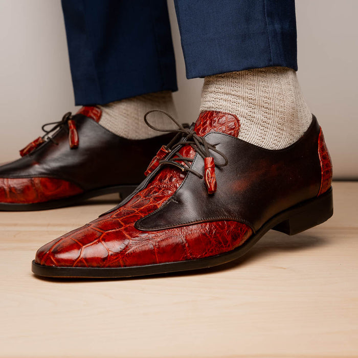 Marco Di Milano Anzio: Rustic Cognac Leather Shoe