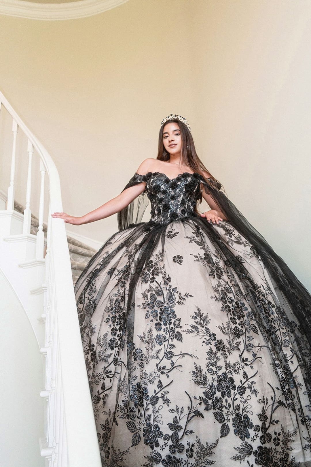 Applique Cape Sleeve Ball Gown by GLS Gloria GL3500 - Quinceanera Dresses