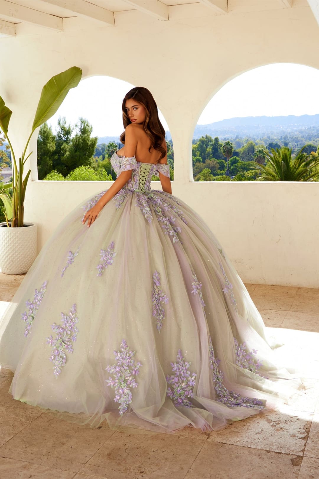Applique Off Shoulder Ball Gown by Juliet JT1479J - Quinceanera Dresses