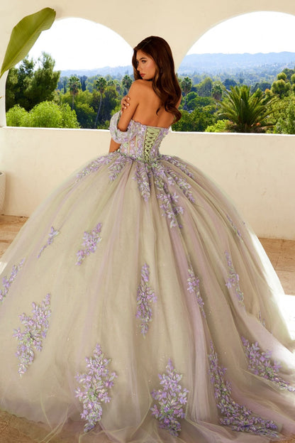 Applique Off Shoulder Ball Gown by Juliet JT1479J - Quinceanera Dresses