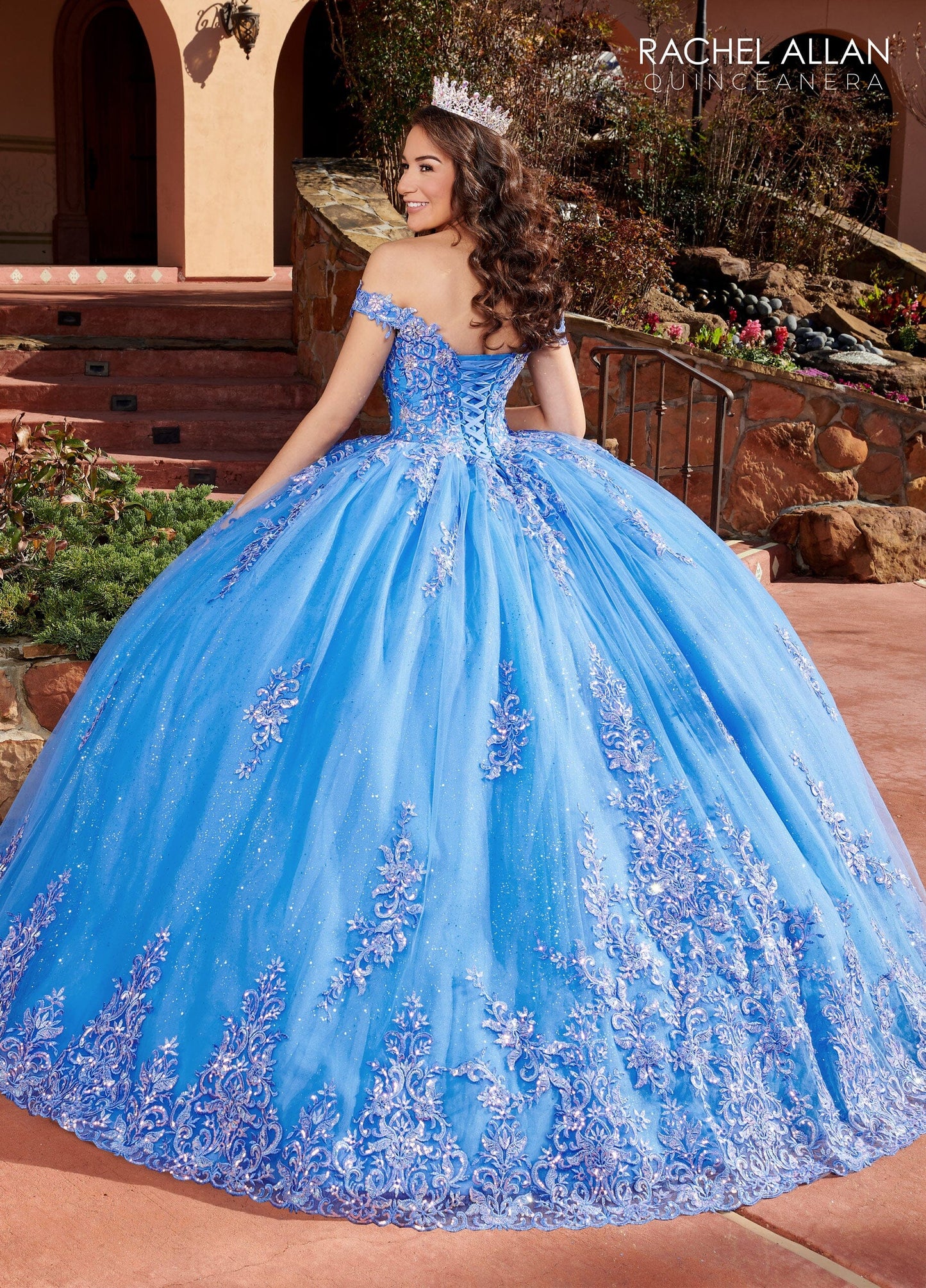 Rachel Allan RQ1121 Applique Off Shoulder Quinceanera Dress