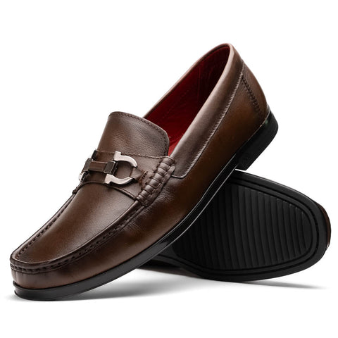 Marco Di Milano Atrani Brown Calf Bit Loafer
