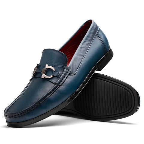 Marco Di Milano Atrani Navy Calf Bit Loafer