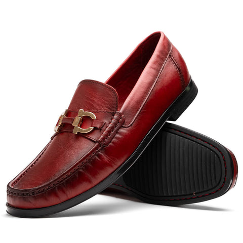 Marco Di Milano Atrani Red Calf Bit Loafer