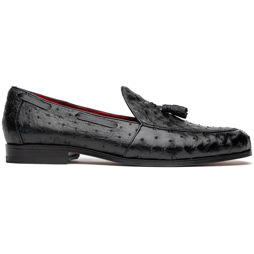 Aubiere Black Ostrich Loafer 