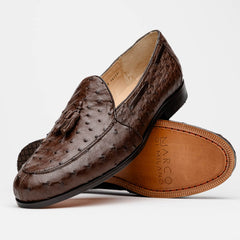marco-di-milano-aubiere-brown-ostrich-quill-tassel-loafers