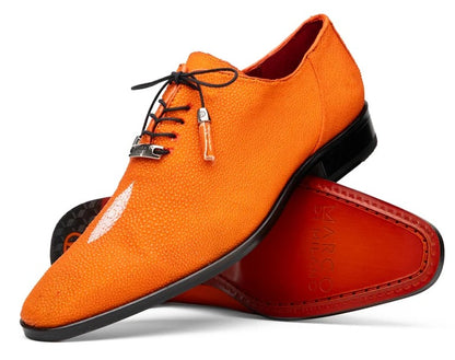 Marco Di Milano Rimini Orange Genuine Stingray Exotic Lace-Up Dress Shoes - view 1