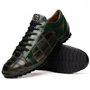 Marco Di Milano Bari Green Leather Oxford Dress Shoe