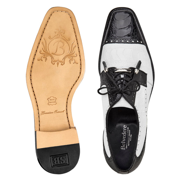 Belvedere Batta - Black & White Leather Dress Shoe