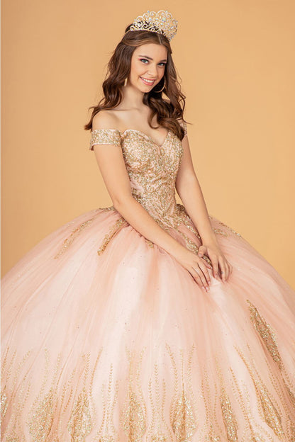 Beaded Off Shoulder Ball Gown by Elizabeth K GL3079 - Quinceanera Dresses