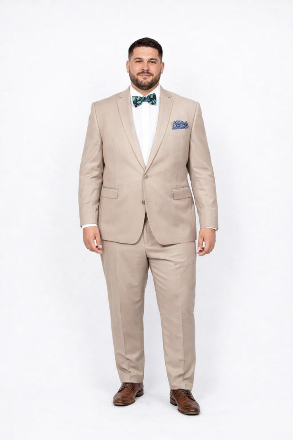 Beige Slim Fit Suit for Men by Rossiman Rossi ?? Tailored Skinny Fit Formal Suit