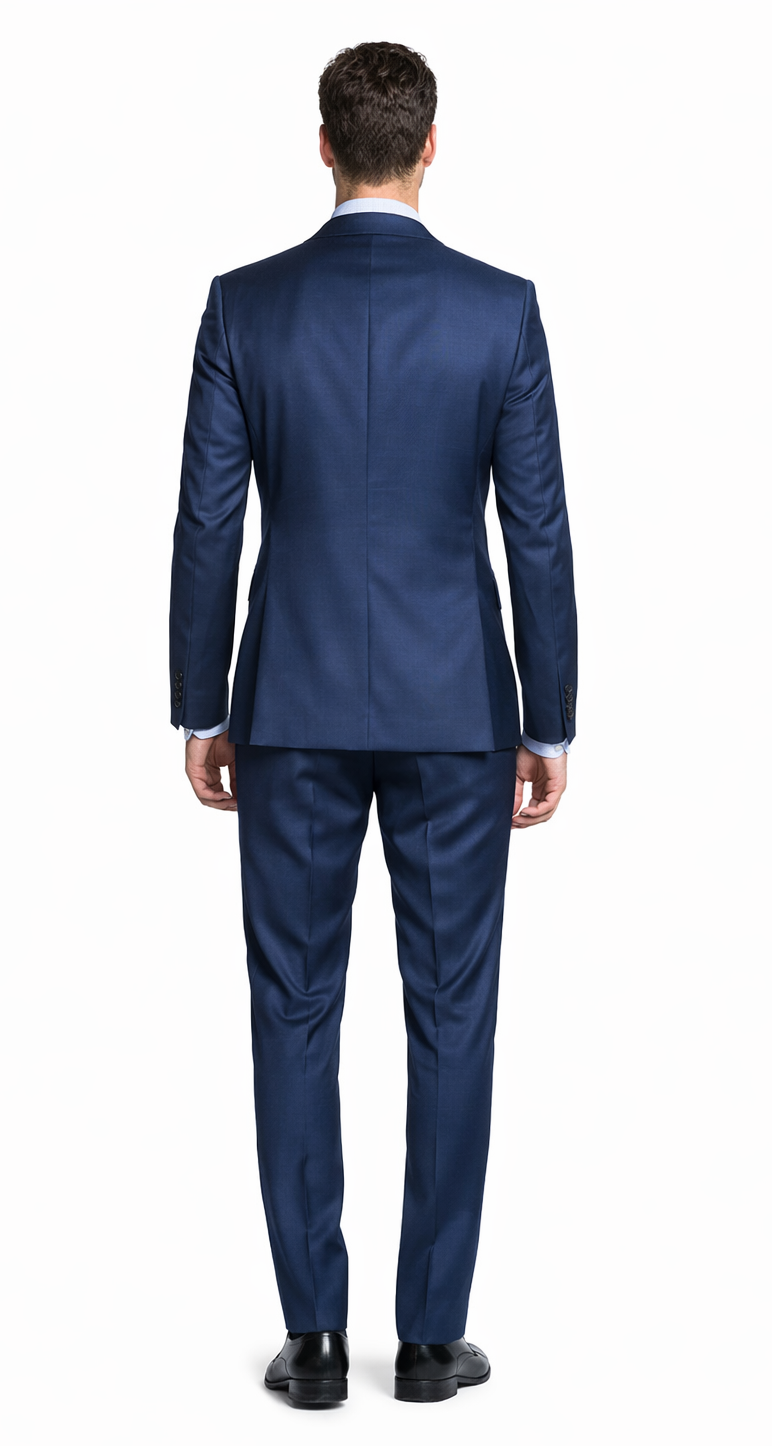 Bertolini Wool/Silk Black Solid Vested