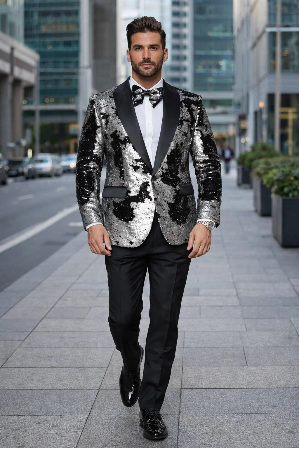 Shirt Black And Silver Tuxedo 34 Black Silver Gray Sequin Tuxedo Jacket For Men Paired With Shirt Black And Silver Tuxedo 34 Black Silver Gray Sequin Tuxedo Jacket For Men Paired With