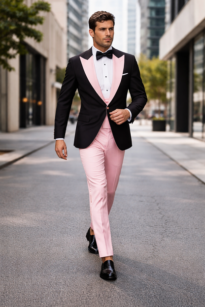 rose gold sequin evening dress Ralph & Russo Blush Pink Jacket and Silk Trouser Set with Rose Gold Me –  Sellier main image 0