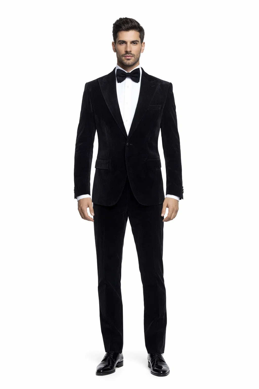 Black Men??s Suit ?? Rossi Man Leo RM1575 with Modern Sleek Fit