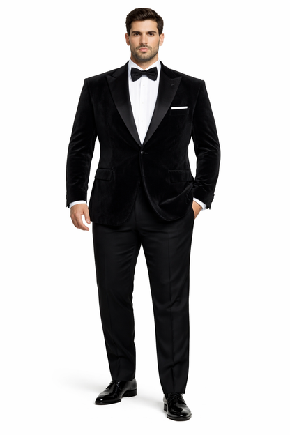 Black Men??s Suit ?? Rossi Man Leo RM1575 with Modern Sleek Fit