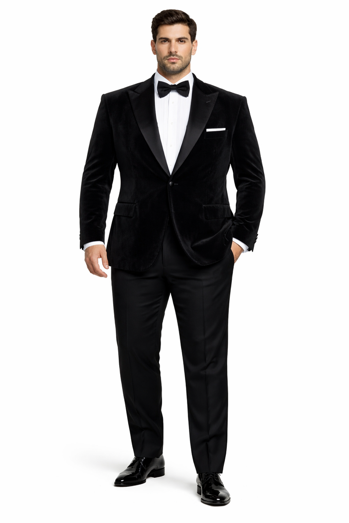 Black Men??s Suit ?? Rossi Man Leo RM1575 with Modern Sleek Fit