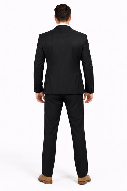 Black Western Suit Set for Men – Stylish Formal Wedding and Business Suit
