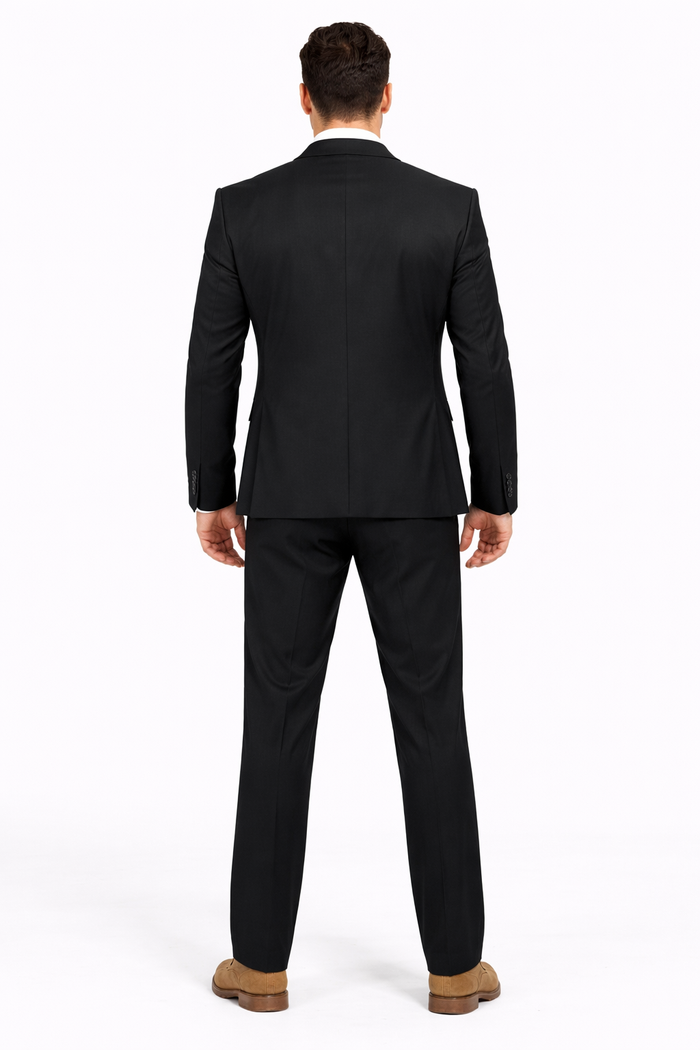 Black Western Suit Set for Men – Stylish Formal Wedding and Business Suit