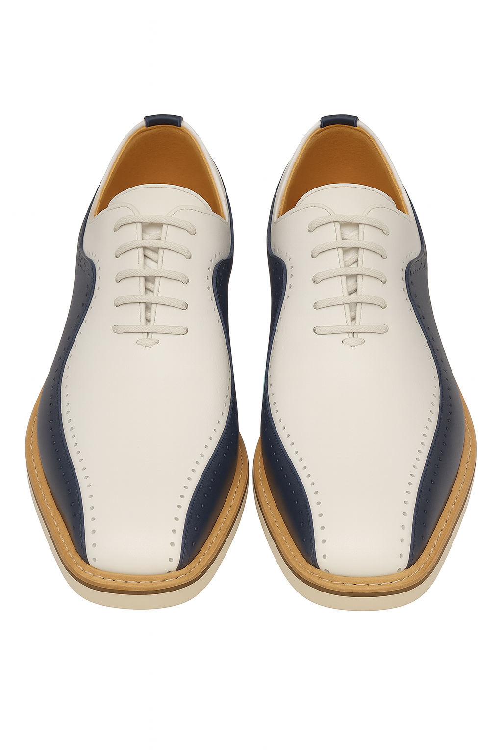Stylish Two-Tone Brogue Oxford