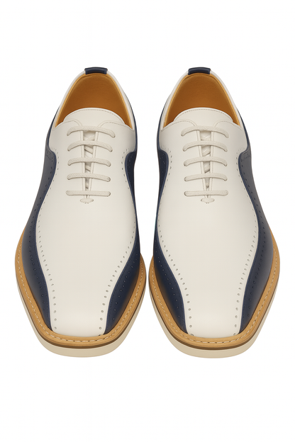 Stylish Two-Tone Brogue Oxford