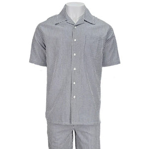 Black Seersucker 2pc Set