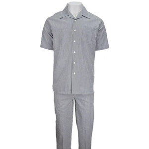 Black Seersucker 2pc Set