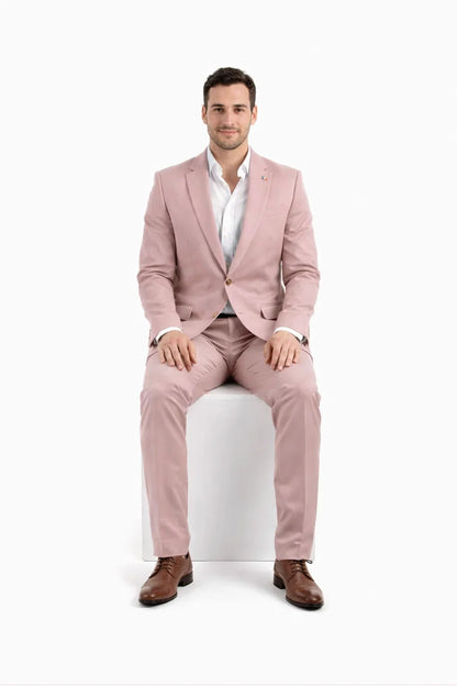 Blush Color Suit For Men - Mauve Suit - Wedding  Slim Fit Suit