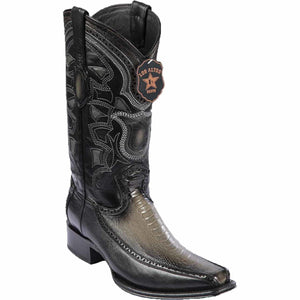 Botas de Avestruz Pata con Venado Horma Europea LAB-76F0538