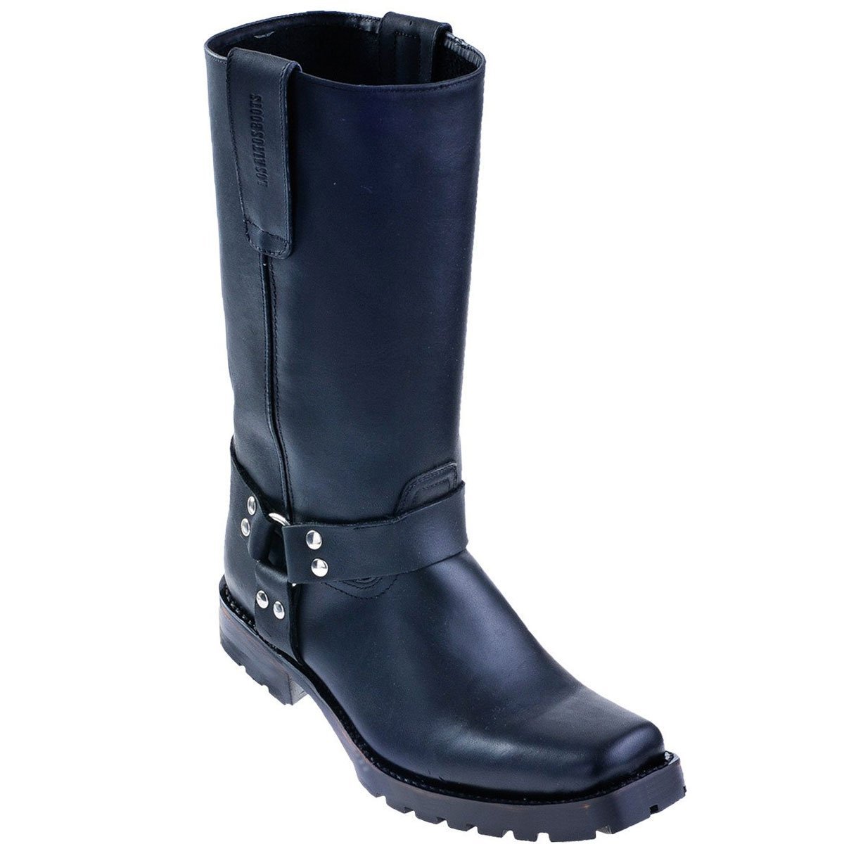 6 Botas de Cuero Horma Biker Acabado Grasso Color