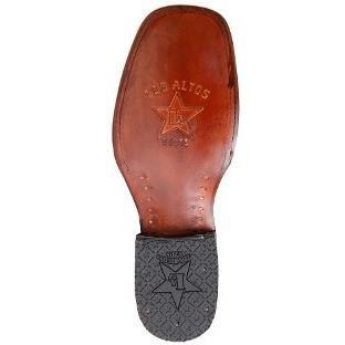 Botas de Cuero Pull Up Punta Cuadrada Ancha