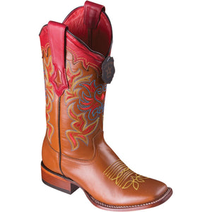 Botas Vaqueras de Cuero en Punta Amplia para Dama LAB-3228951