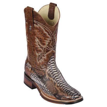 Botas de Piton Original Horma Ranchera Cuadrada Ancha Suela TPU