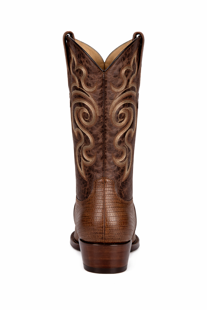 Botas de Armadillo Lizard Teju Acabado Graso Horma Redonda LAB-65G0707