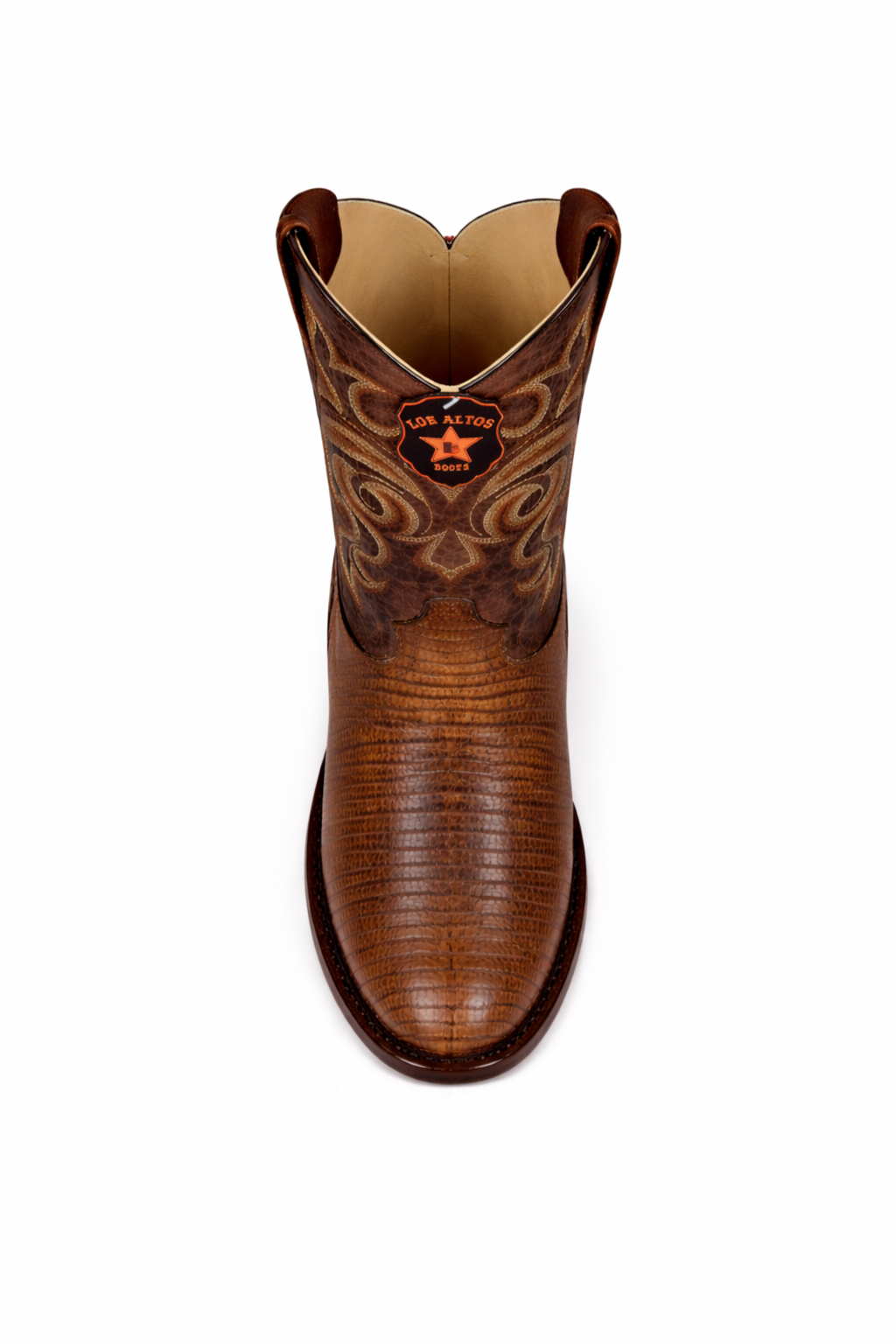 Botas de Armadillo Lizard Teju Acabado Graso Horma Redonda LAB-65G0707