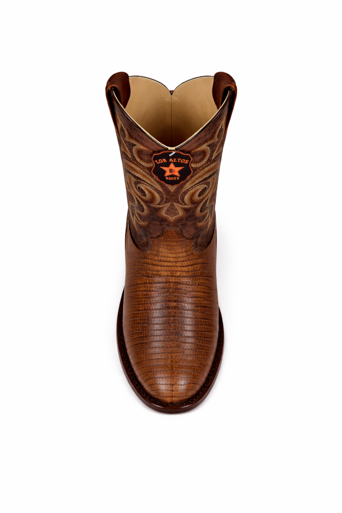 Botas de Armadillo Lizard Teju Acabado Graso Horma Redonda LAB-65G0707