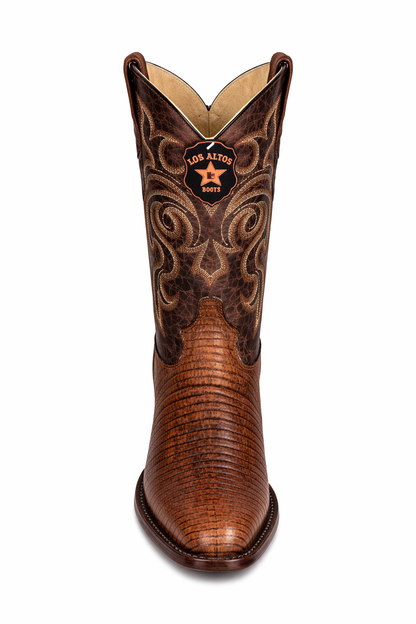 Botas de Armadillo Lizard Teju Acabado Graso Horma Redonda LAB-65G0707