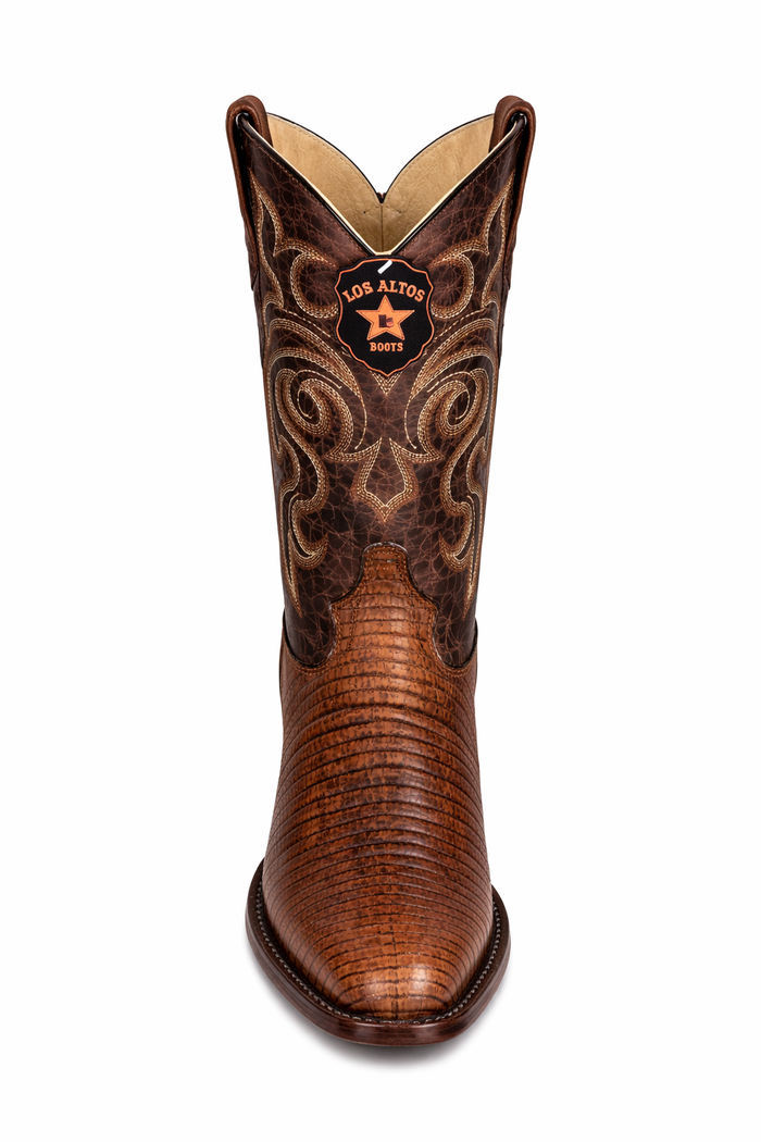 Botas de Armadillo Lizard Teju Acabado Graso Horma Redonda LAB-65G0707