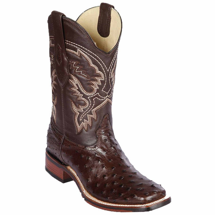 Botas de Avestruz Horma Amplia Suela TPU